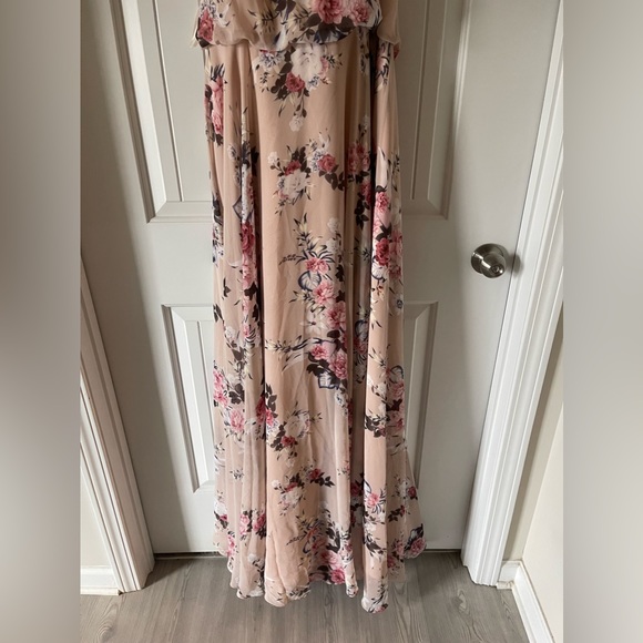 Kleinfeld Mauve Floral Formal Dress - Picture 7 of 12